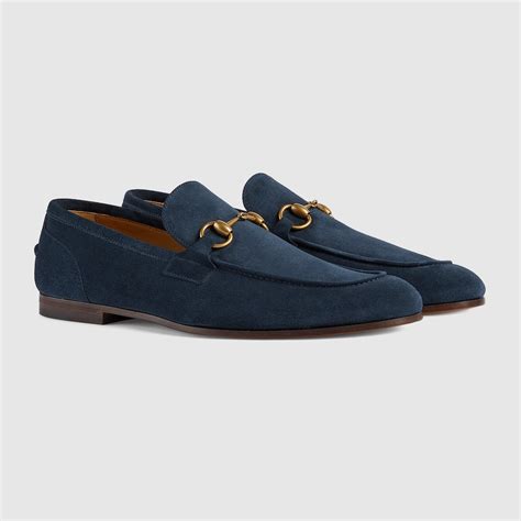 mocassin gucci homme bleu|Mocassins Gucci Jordaan pour homme en daim bleu clair.